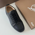 Christian Louboutin Adolon Junior Sneakers – Black Recycled Polyester with Loubi Red Side Insert
