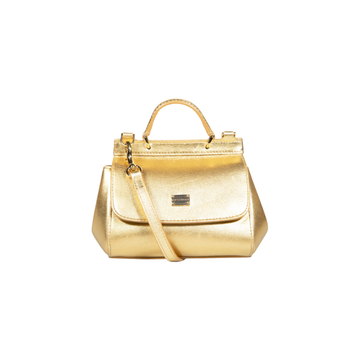 Dolce & Gabbana | Gold Leather Sicily Top-Handle