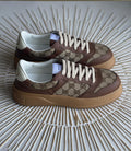 Gucci Women’s GG Canvas Leather-Trimmed Sneakers – Brown (Mytheresa)