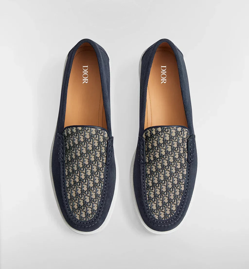 Dior Navy Blue Suede with Beige