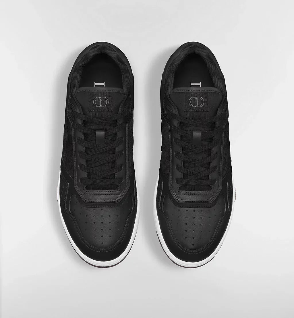 Black Smooth Calfskin and Black Dior Oblique-Embossed