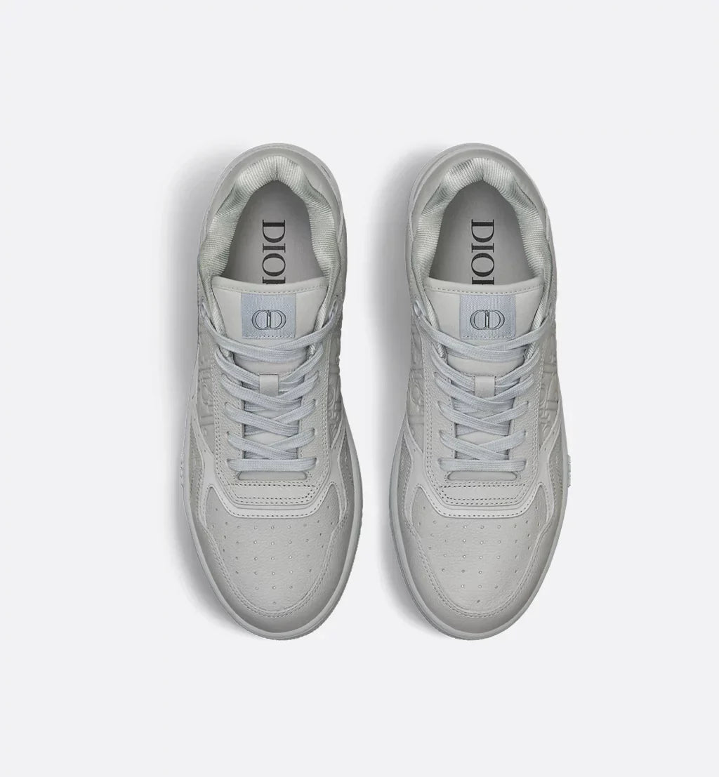 Gray Grained Calfskin and Gray Dior Gravity Leather