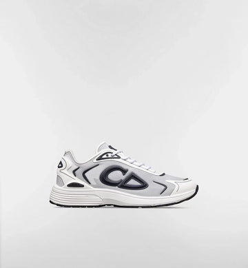 B30 Countdown Tech Sneaker White Semi-Transparent N3O Nylon, White and Gray Technical Fabric and Navy Blue Rubber