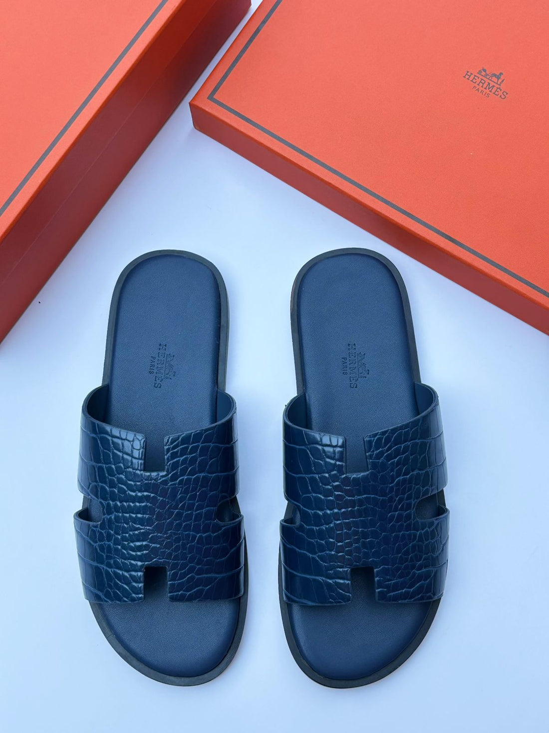 Hermès Izmir sandals Navy