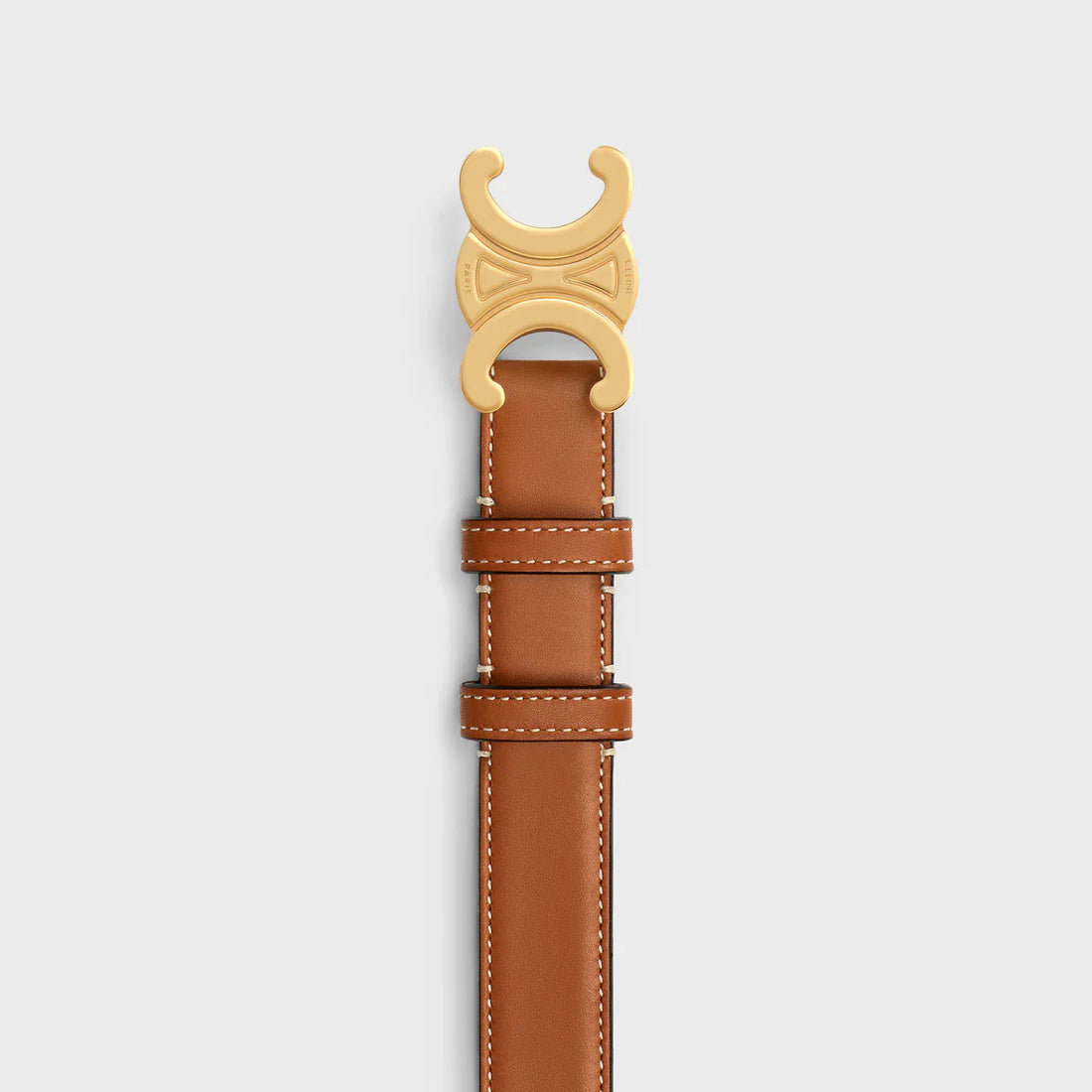 Celine Triomphe belt Brown GOLD