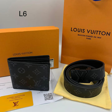 Louis Vuitton set a Wallet reversible LV Initiales belt