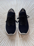 Brunello Cucinelli Men’s Black Canvas Lace-Up Sneakers – Contrast Sole