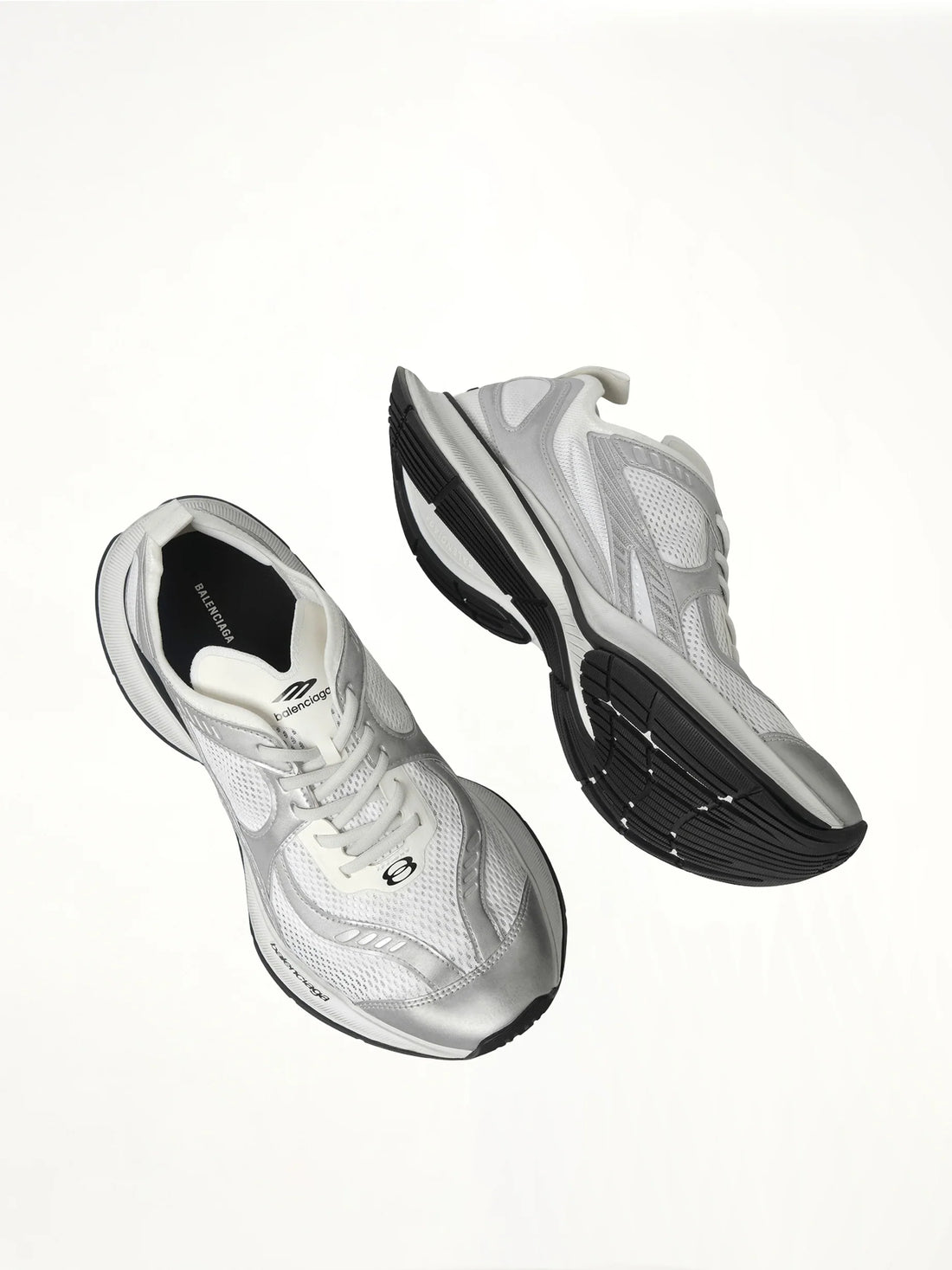 BALENCIAGA Circuit Sneaker in White/Silver