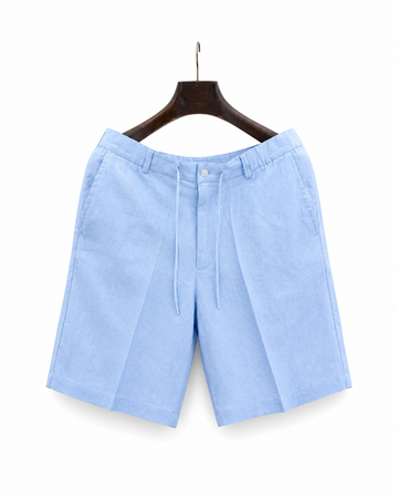 Premium Linen Shorts – Sky Blue