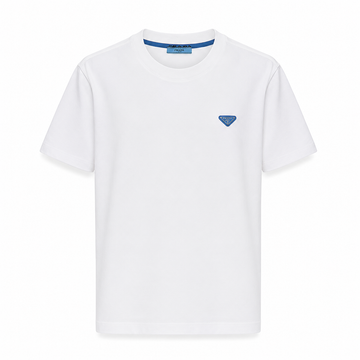 Prada Triangle Logo T-Shirt – White
