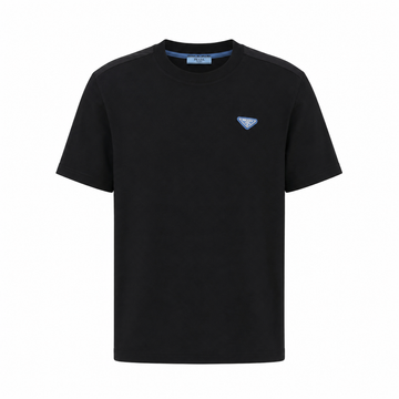 Prada Triangle Logo T-Shirt – Black