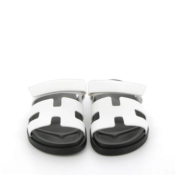HERMES Chypre Sandals White Swift