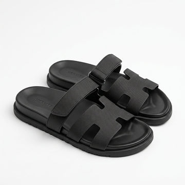Hermès Women Adjustable H Strap Sandals | Black