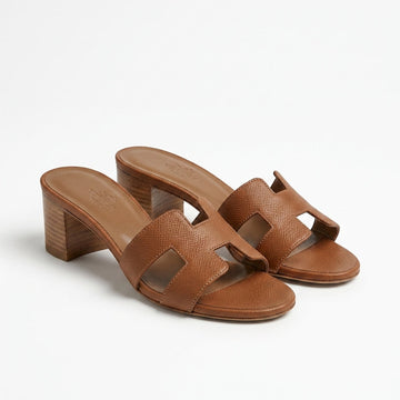 Hermès Women Oasis Heel Sandals | Camel