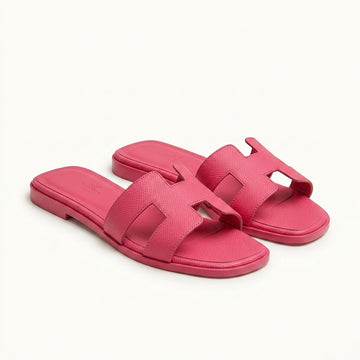 Hermès Women Oran Flat Slides | Fuchsia Pink