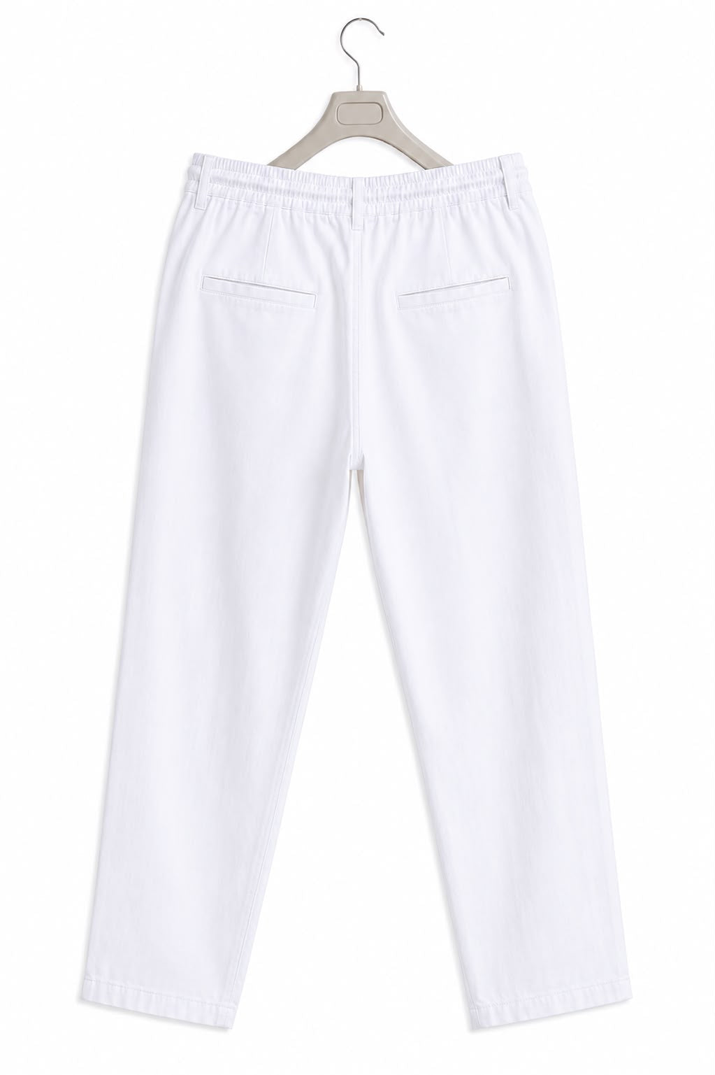 Premium Linen Drawstring Pants - Pure White