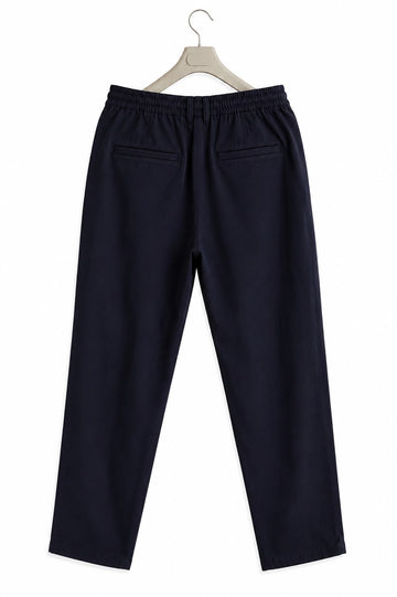 Premium Drawstring Tapered Pants – Navy Blue