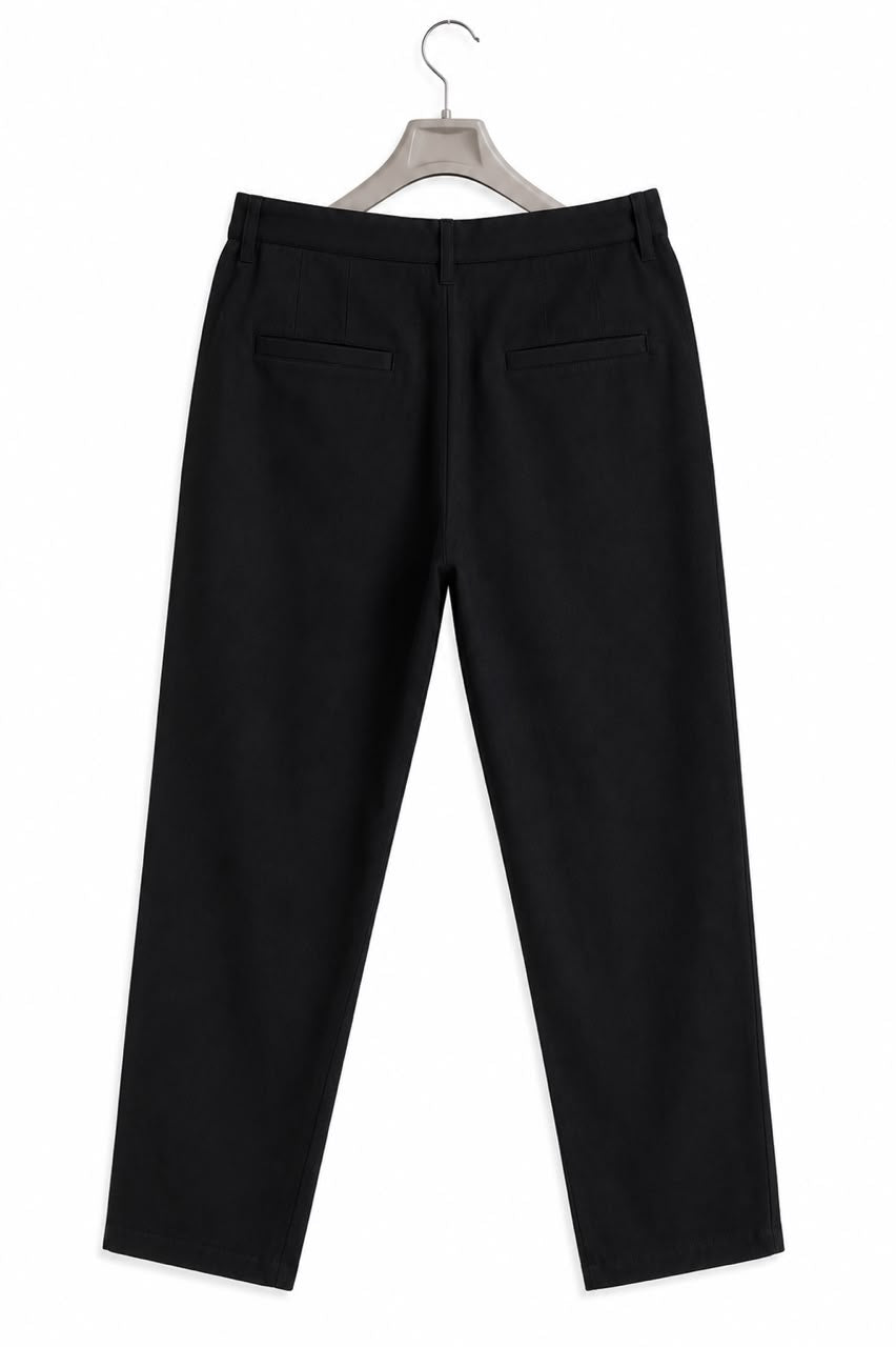 Premium Cotton Chino Pants - Black