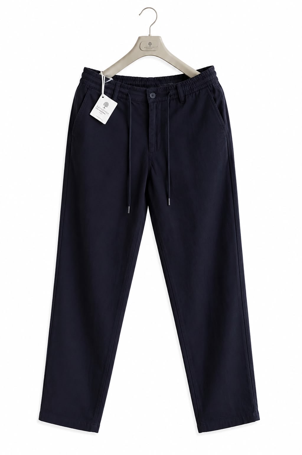 Premium Drawstring Tapered Pants – Navy Blue