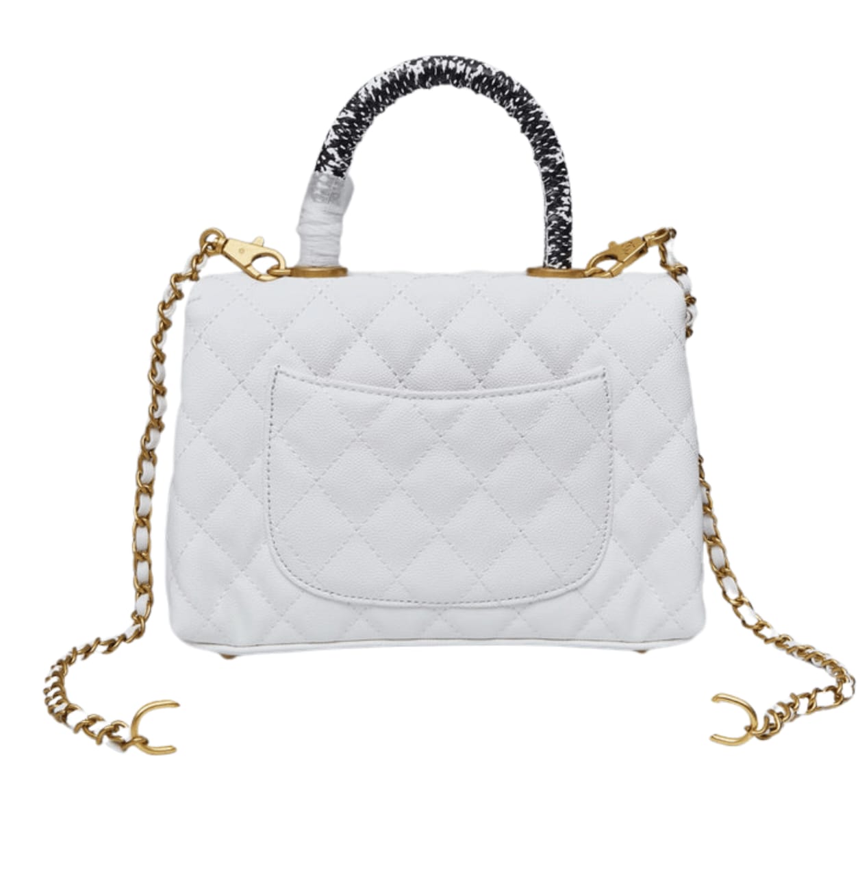 Chanel Bag | Small Flap Bag Top Handle Quilted Leather