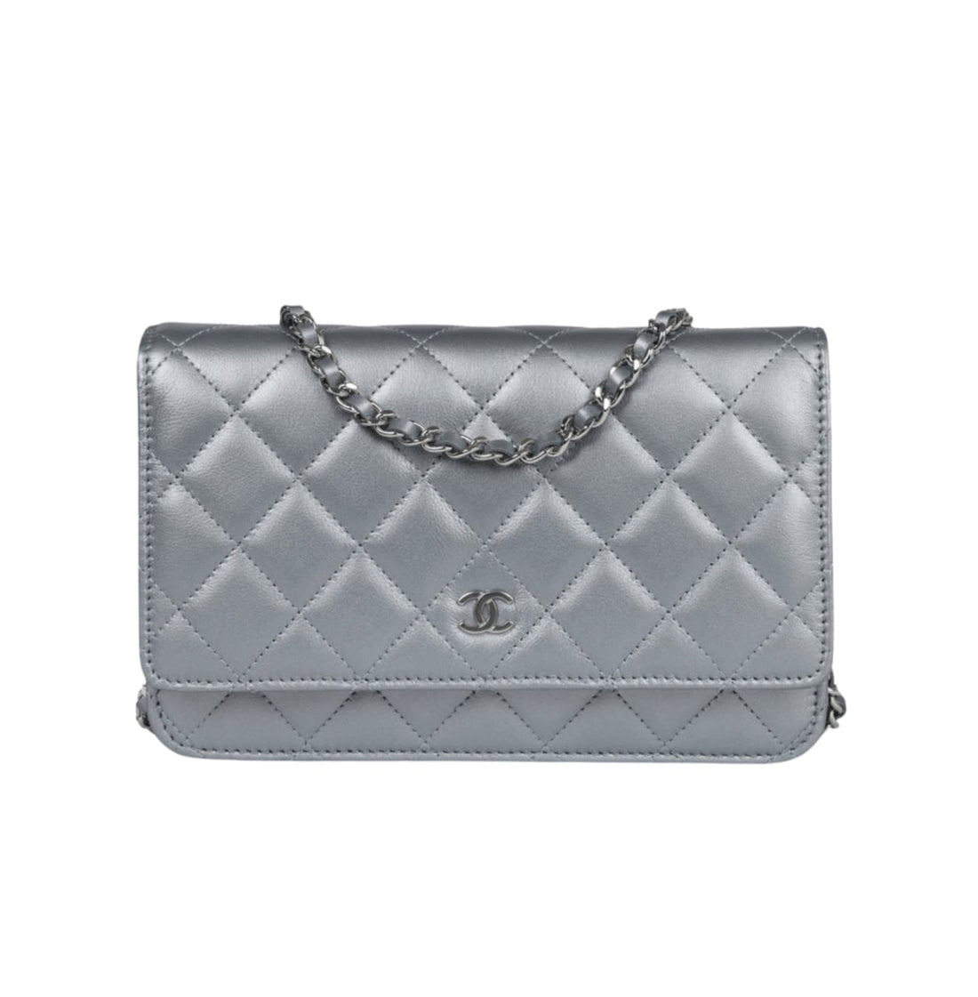 Chanel Bag | Classic Wallet On Chain Silver Metallic