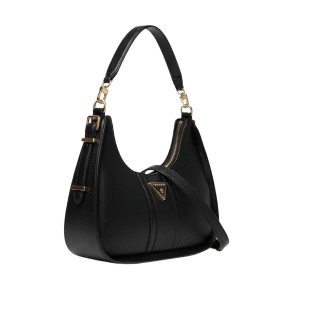 Guess | Noreen Top Zip Shoulder Bag In Black Polyurethane