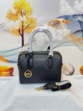 Michael Kors Bag | Bedford Large Duffle Black Gold Logo