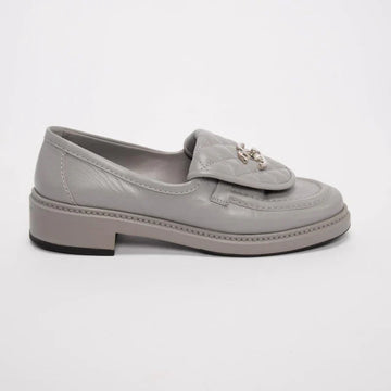 Chanel Grey Lambskin CC Turnlock| Women's