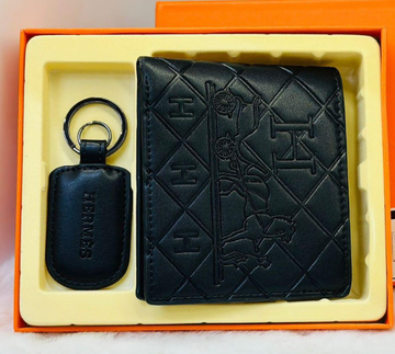 Hermès men's leather wallet set