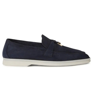 Loro Piana Summer Charms Suede Argo Blue Melange