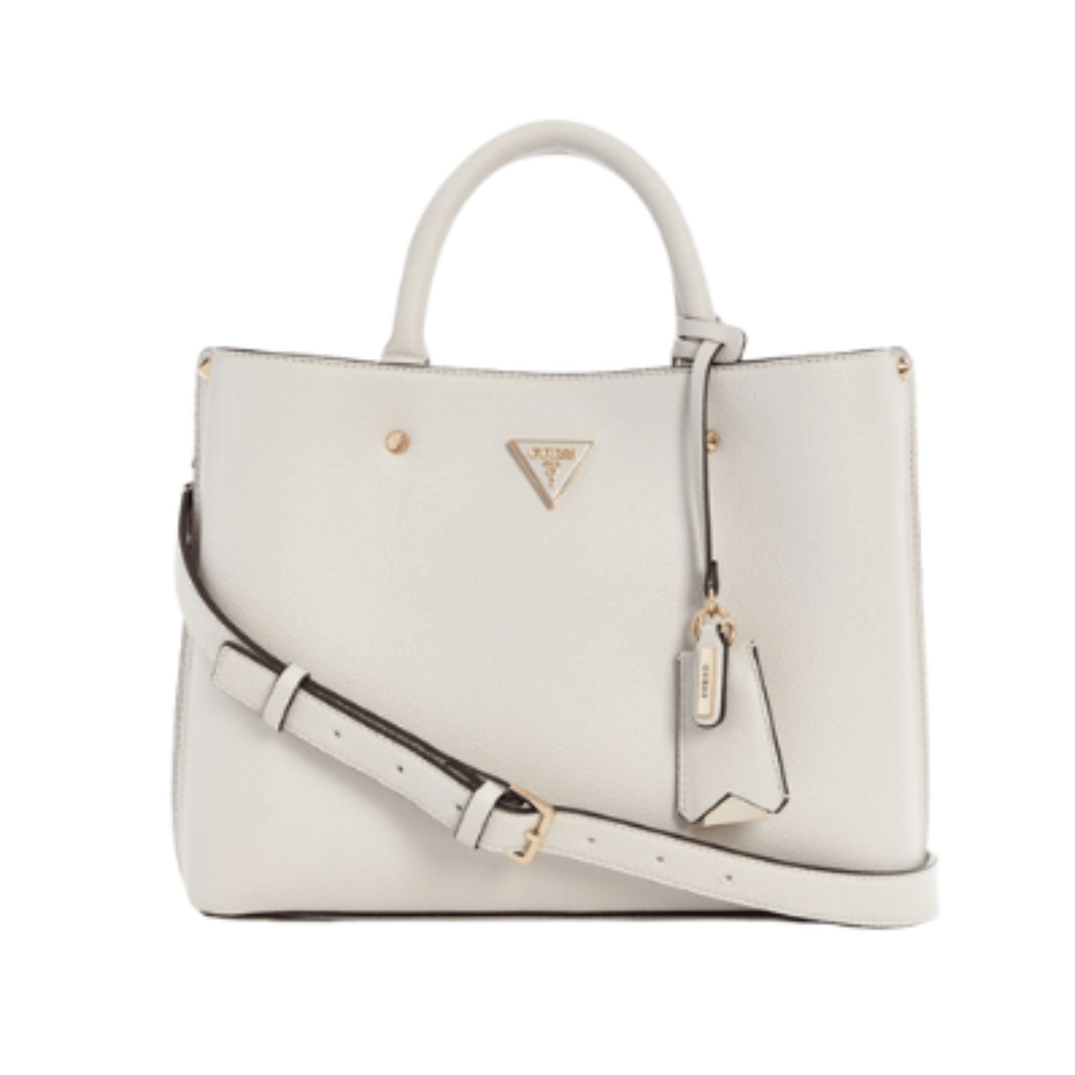Meridian Girlfriend Satchel Bag In Ivory Polyurethane