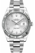 Rolex | Datejust 41 Silver Diamond Dial
